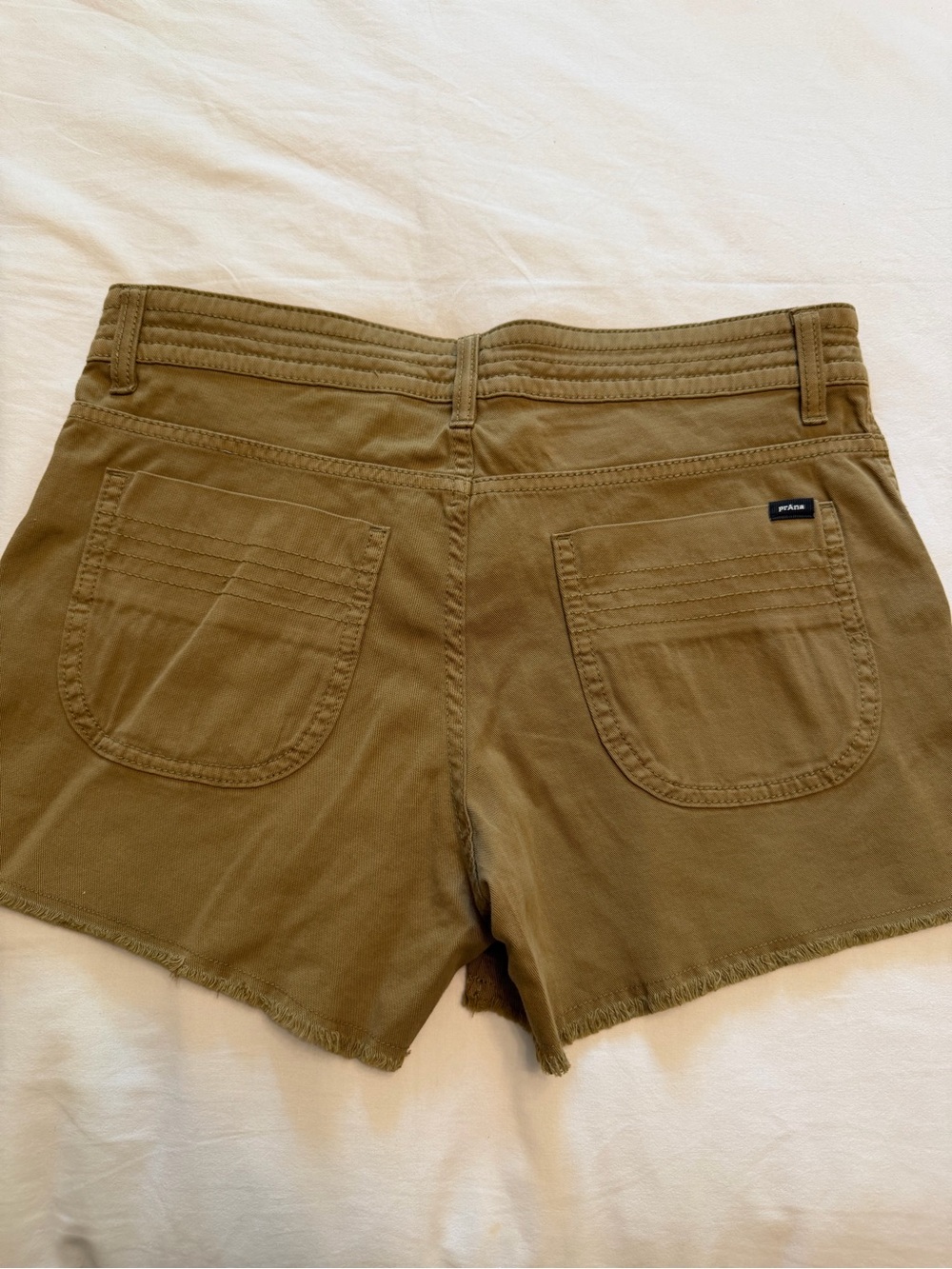 Prana Women’s Olive Green Casual Cotton Shorts - Picture 4 of 5
